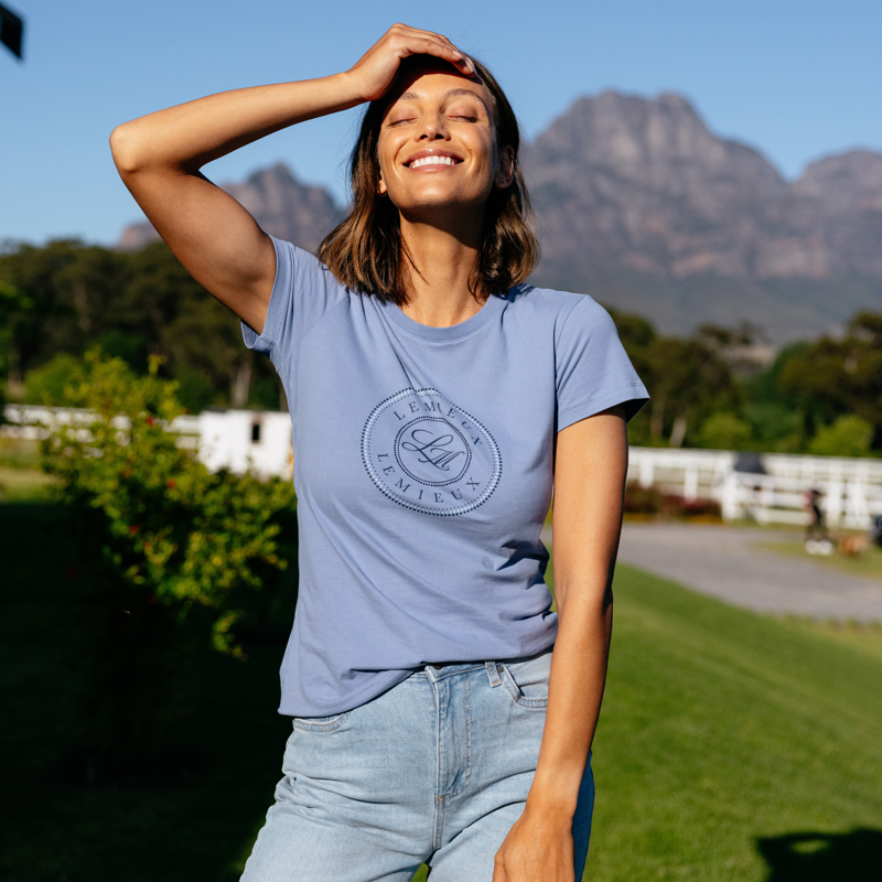 LeMieux Ladies Classique T-Shirt - Powder Blue-3