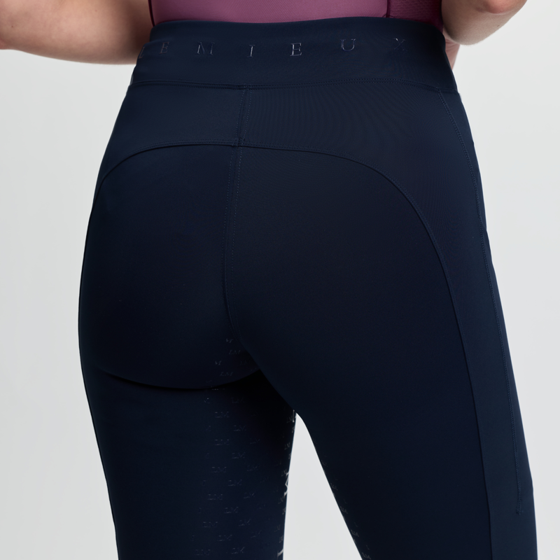 LeMieux Ladies Simone Cross Over Half Seat Pull On - Navy-3