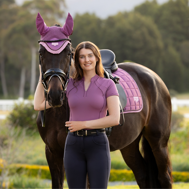 LeMieux Ladies Lisa Mesh Base Layer - Mallow-4