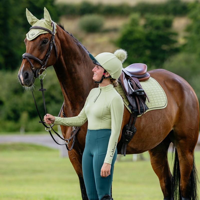 LeMieux Suede Close Contact Square - Macaron-3