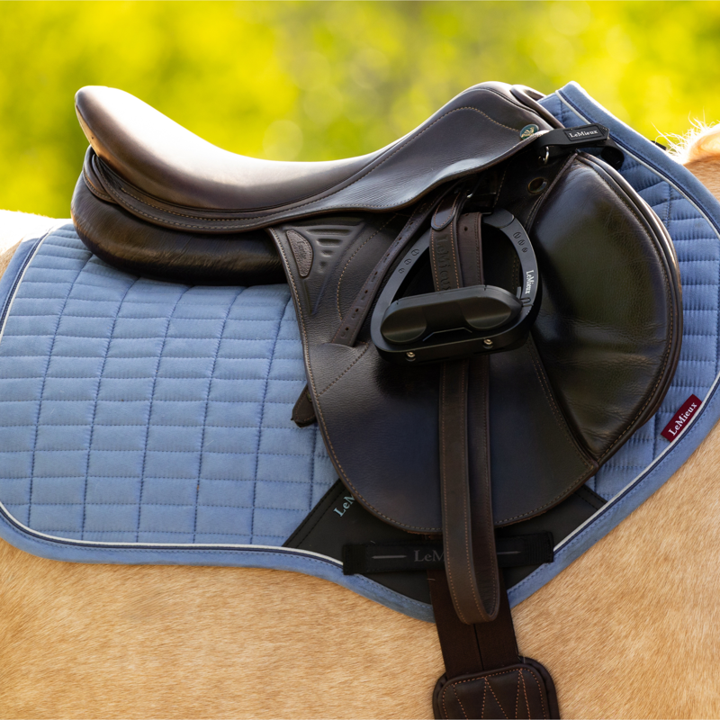 LeMieux Suede Close Contact Square - Powder Blue-2