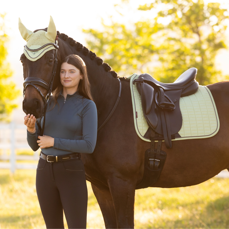 LeMieux Suede Dressage Square - Macaron-1