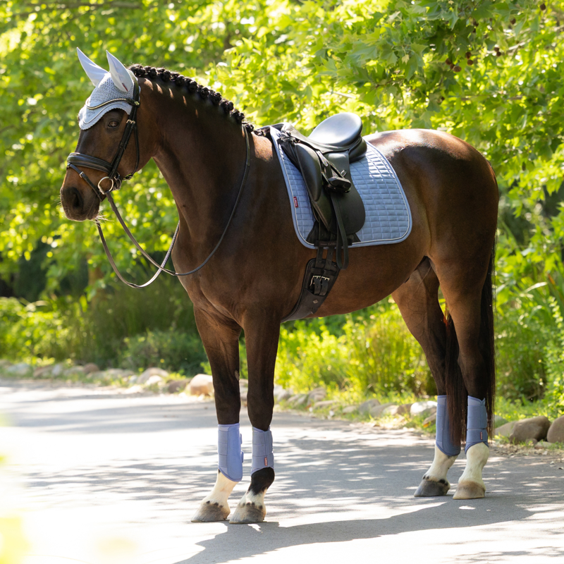 LeMieux Suede Dressage Square - Powder Blue-3