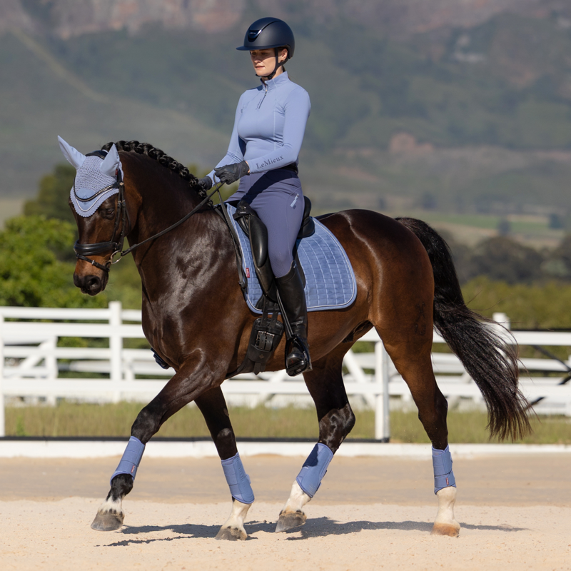 LeMieux Suede Dressage Square - Powder Blue-2