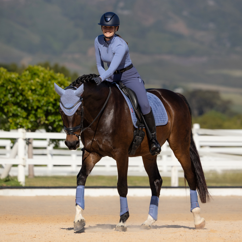 LeMieux Suede Dressage Square - Powder Blue-4