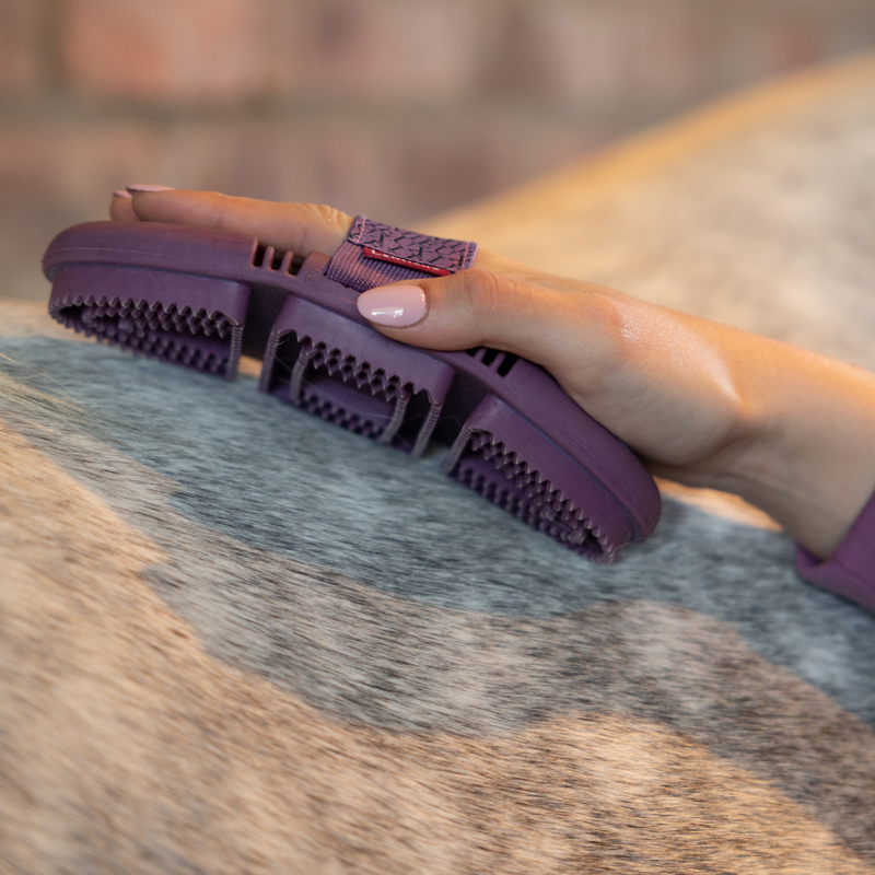 LeMieux Flexi Curry Comb - Powder Blue/Mallow-1