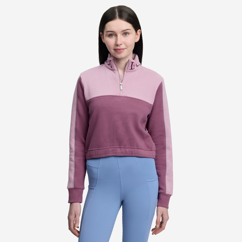 LeMieux Young Rider Cropped Kate Quarter Zip - Mallow-1