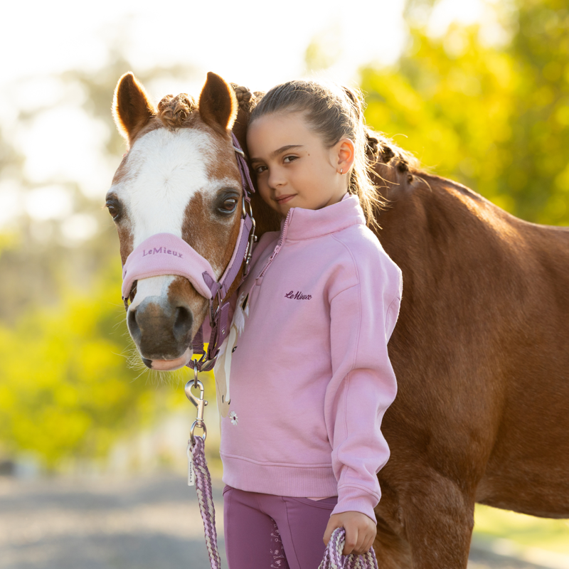 LeMieux Mini Quinn Quarter Zip Sweat - Fondant-5