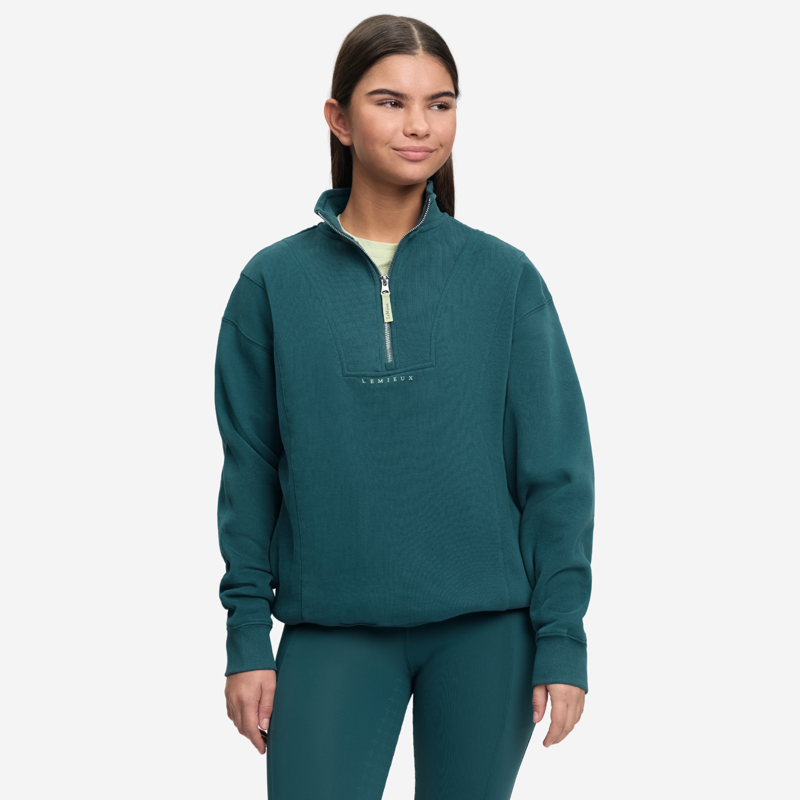 LeMieux Young Rider Vianne Quarter Zip - Jungle-2