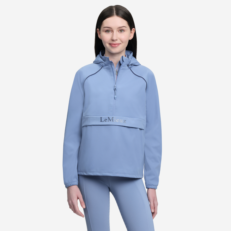 LeMieux Young Rider Paige Quarter Zip Waterproof Jacket - Powder Blue-1