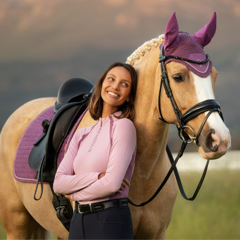 LeMieux Ladies Philippa Mesh Base Layer - Fondant-6