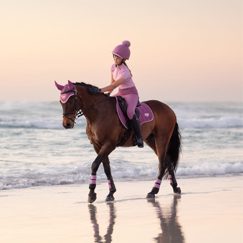 LeMieux Young Rider Mia Mesh Base Layer - Fondant-5