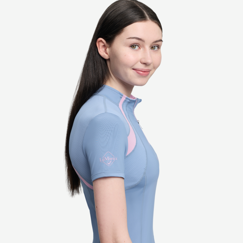 LeMieux Young Rider Mia Mesh Base Layer - Powder Blue-3