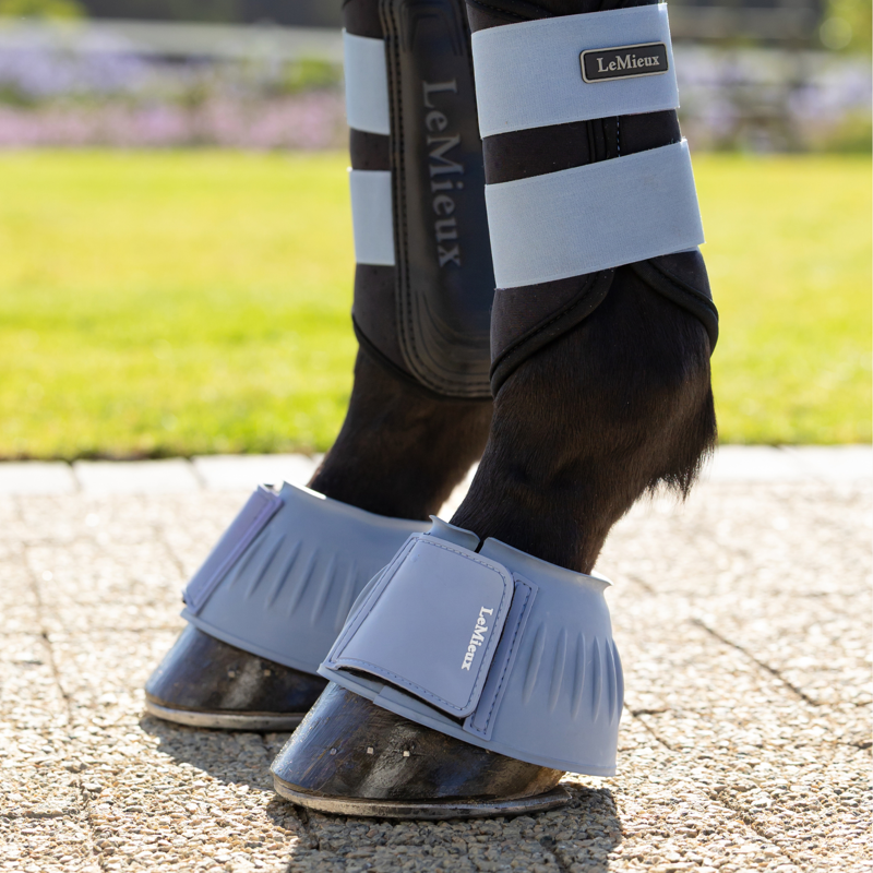 LeMieux Rubber Bell Boots - Powder Blue-3