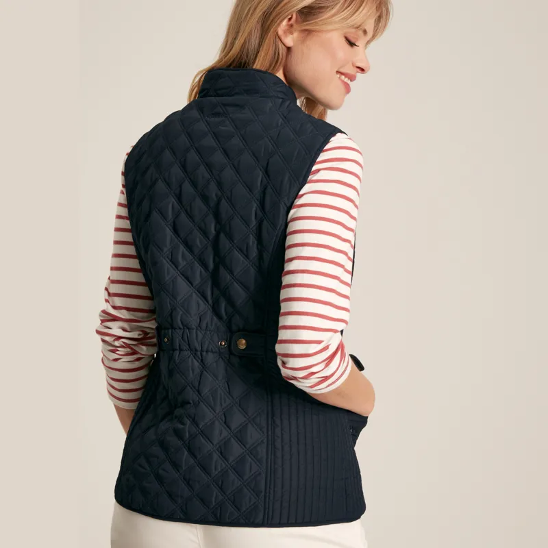Joules Ladies Minx Showerproof Quilted Gilet - Navy-2