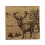 Single Oak Coaster  - Scenic Stag