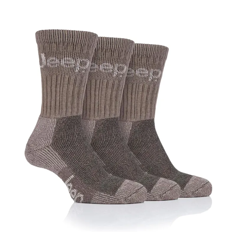 Jeep Mens Luxury Boot Sock - Khaki/Sand