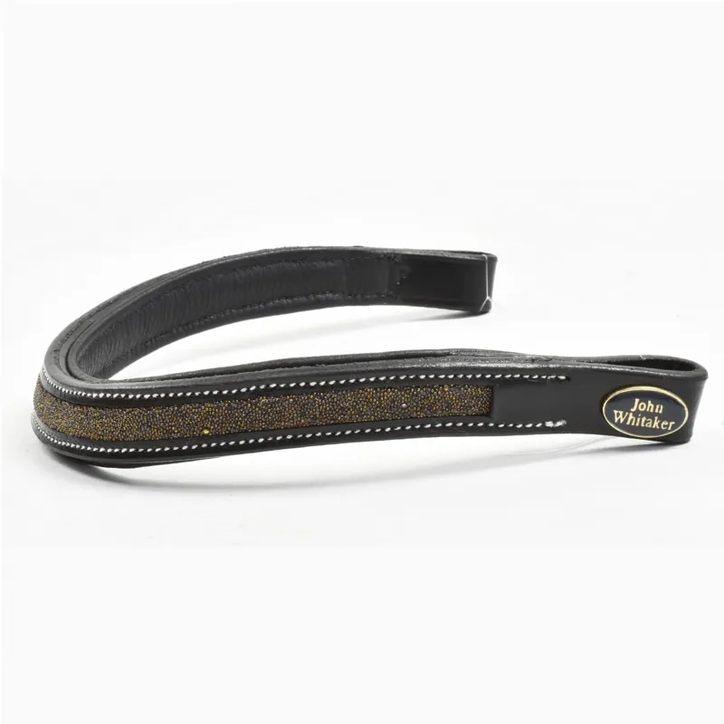 John Whitaker Sparkle Browband - Black/Gold-1
