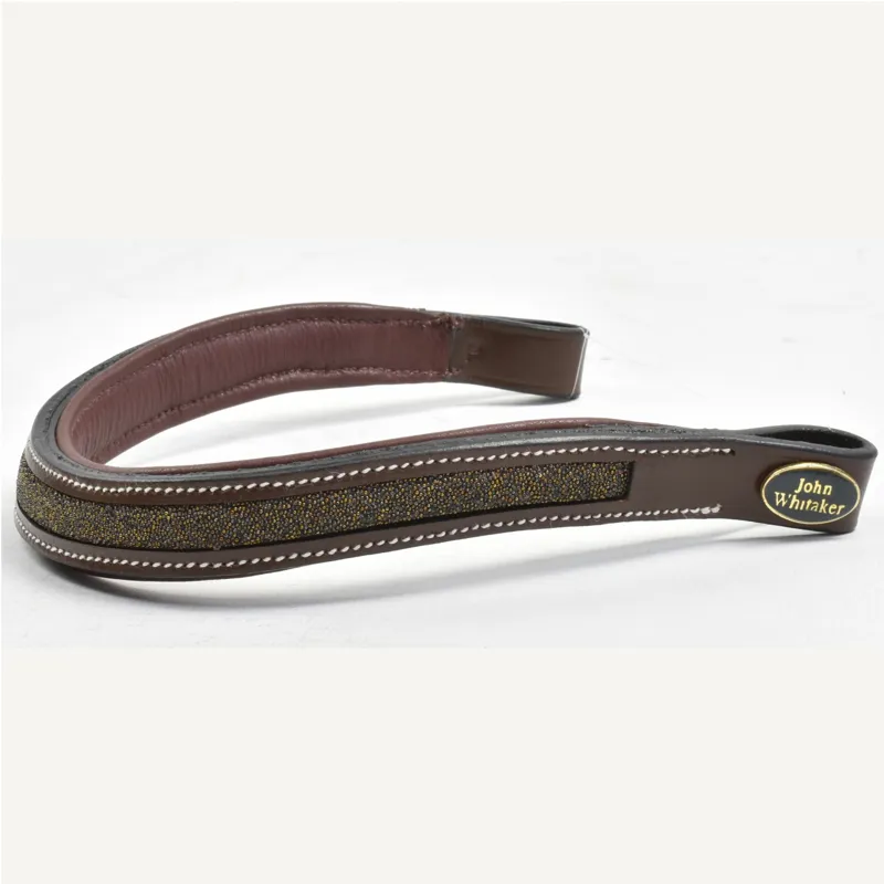 John Whitaker Sparkle Browband - Havana/Gold-1