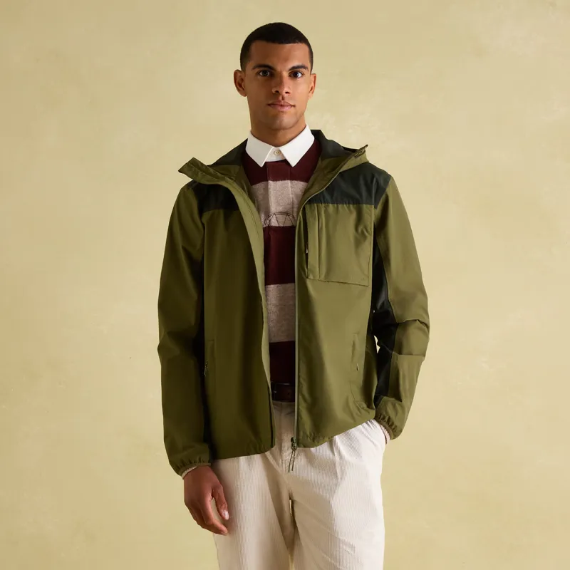 Joules Mens Ayston Lightweight Waterproof Coat - Green-1