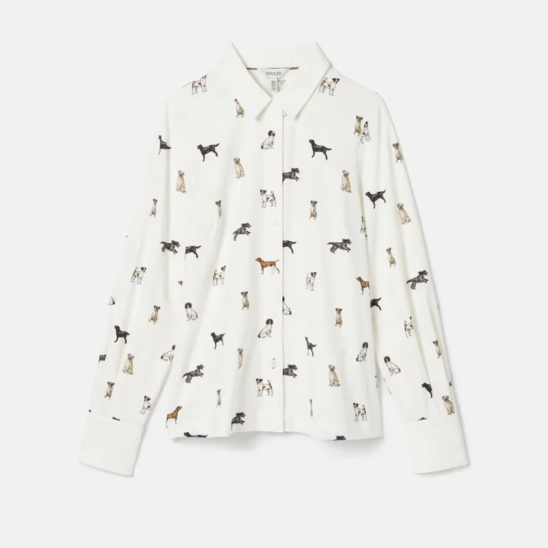 Joules Ladies Burlington Shirt - Dogs Print