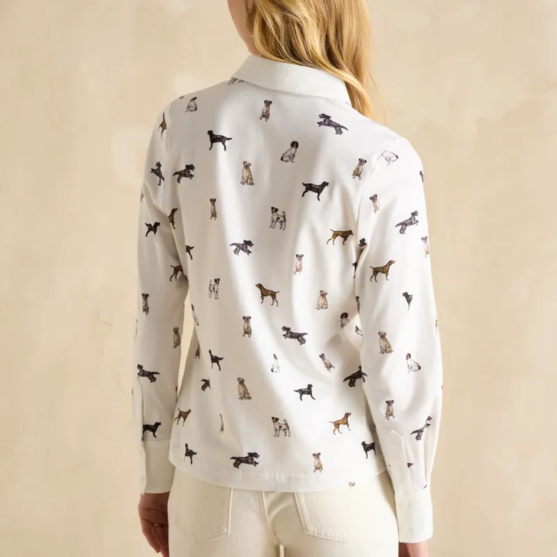 Joules Ladies Burlington Shirt - Dogs Print-2