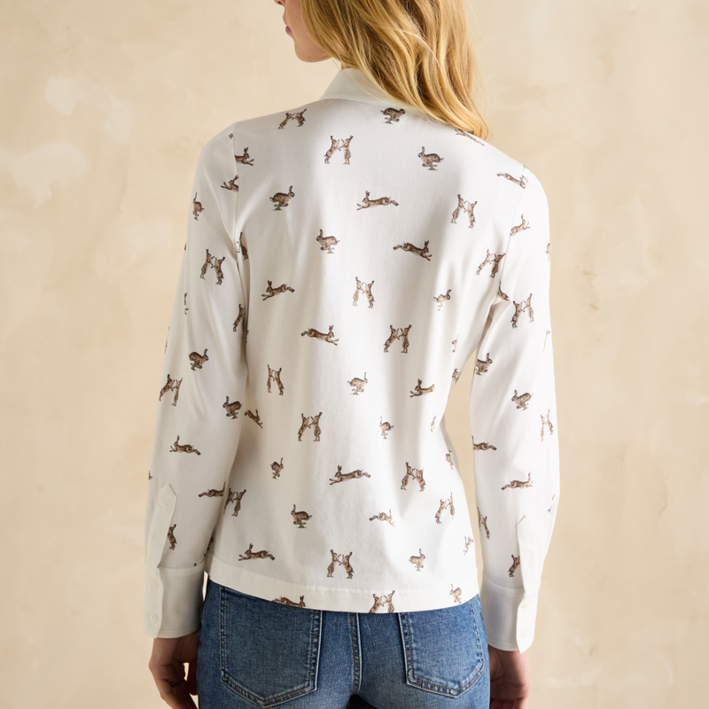 Joules Ladies Burlington Shirt - Hare Print-2
