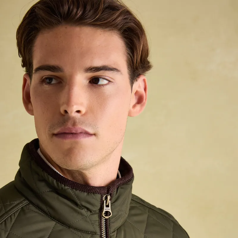 Joules Mens Maynard Diamond Quilted Jacket - Green-2