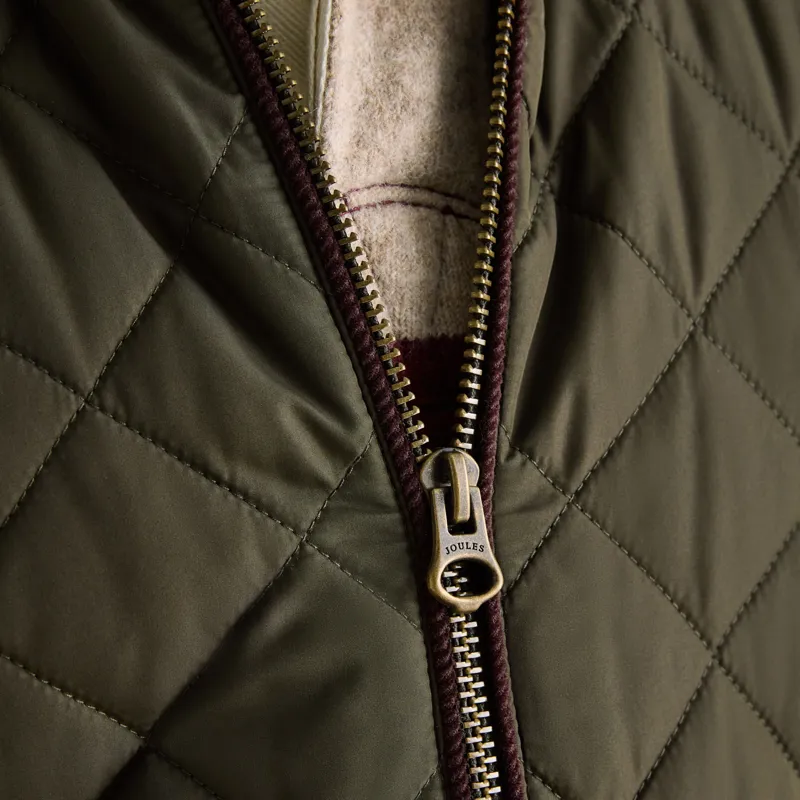 Joules Mens Maynard Diamond Quilted Jacket - Green-3