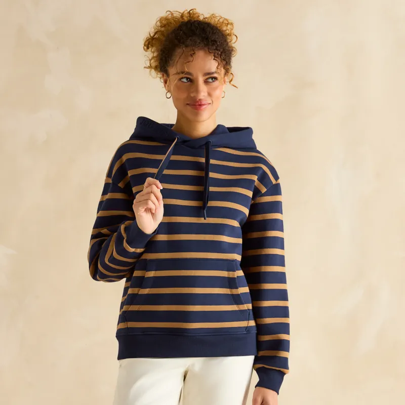 Joules Ladies Milbourne Hoodie - Navy/Tan-1