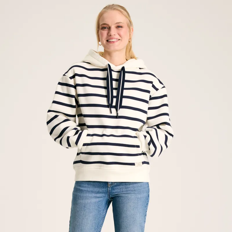 Joules Ladies Milbourne Hoodie - Navy Stripe-1