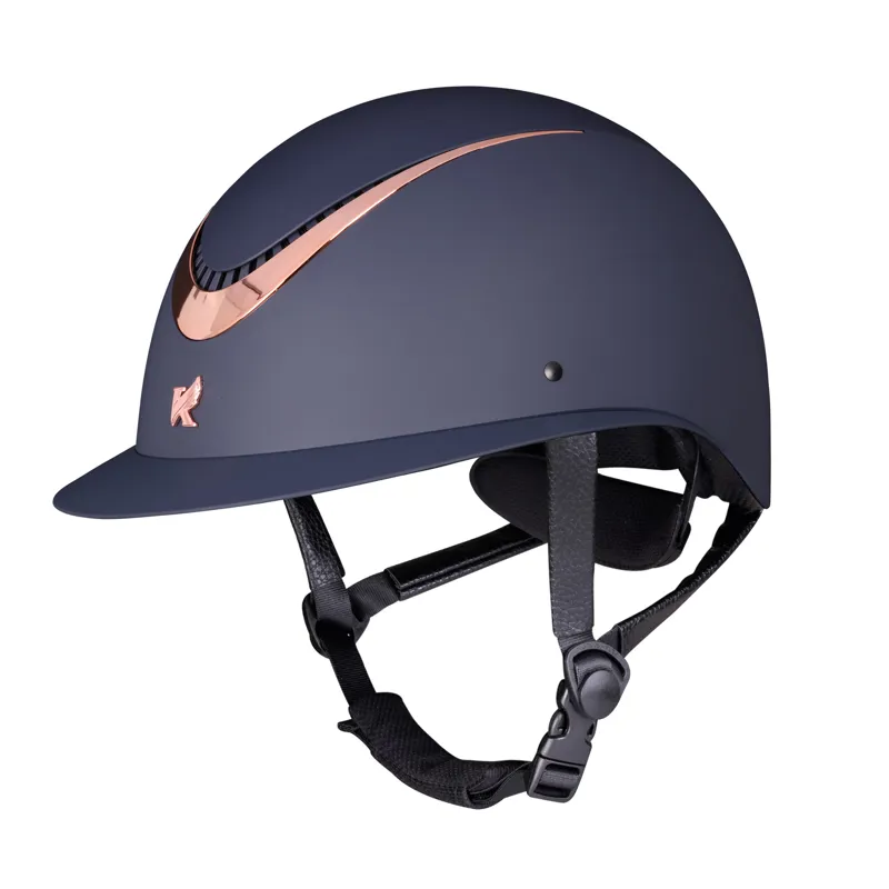 Karben Elisa Ellipse Riding Hat - Navy/Rose Gold