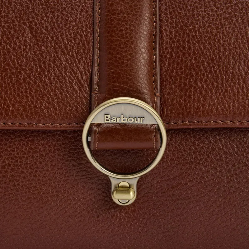 Barbour Ladies Rosa Leather Crossbody Bag - Brown-2