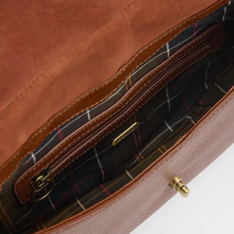 Barbour Ladies Alder Leather Sling Bag - Brown-3