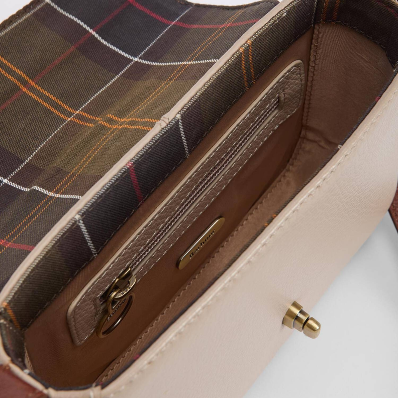 Barbour Mini Rosa Leather Crossbody Bag - Pebbled Pink/Brown-3