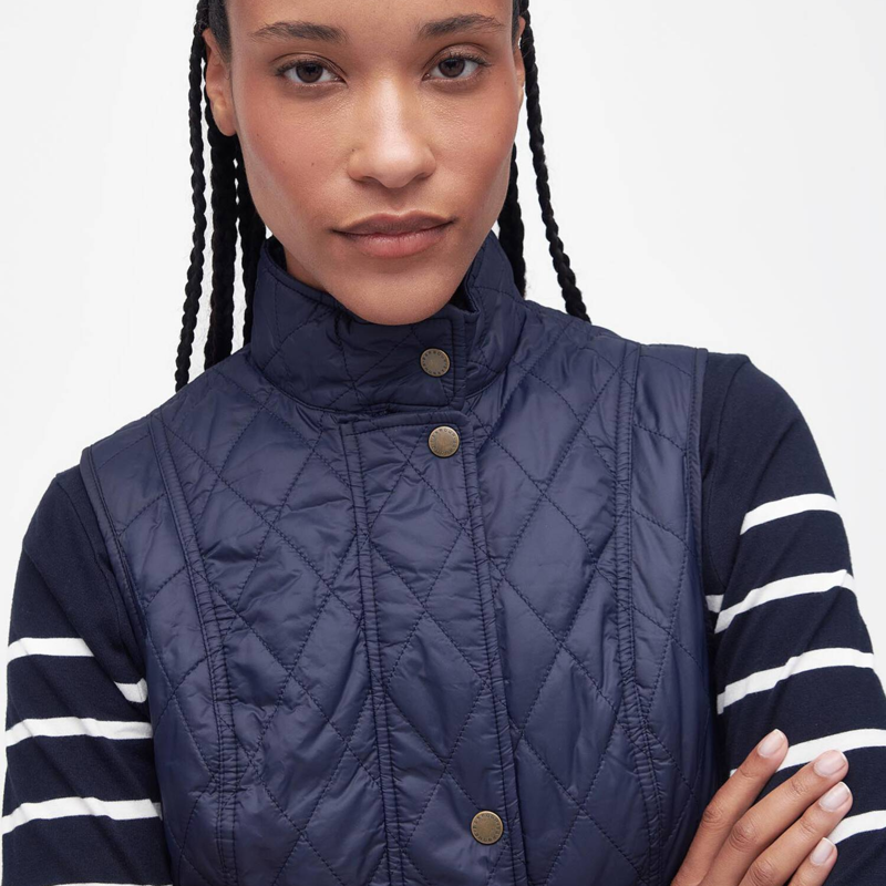 Barbour Ladies Otterburn Quilted Gilet - Navy-3