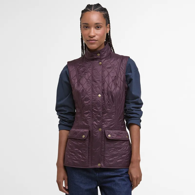 Barbour Ladies Wray Quilted Gilet - Cherry-1