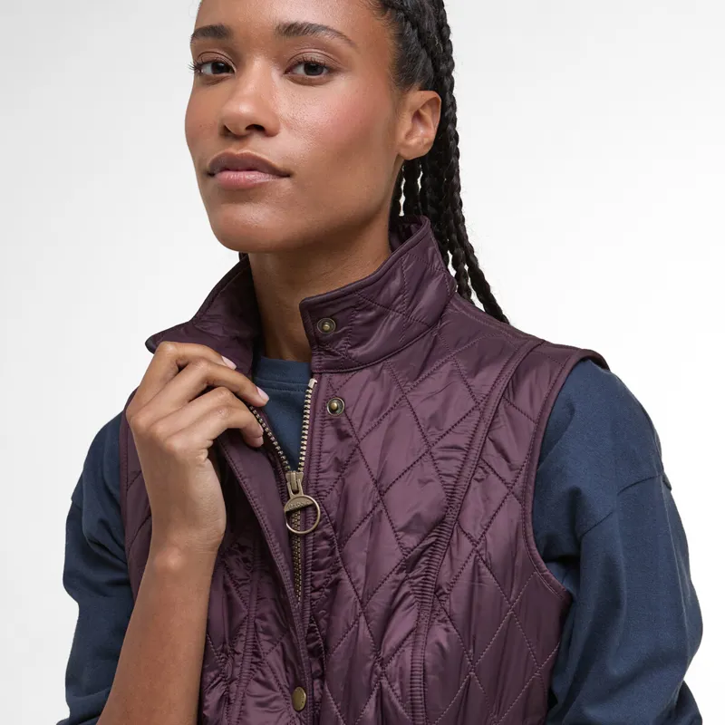 Barbour Ladies Wray Quilted Gilet - Cherry-4