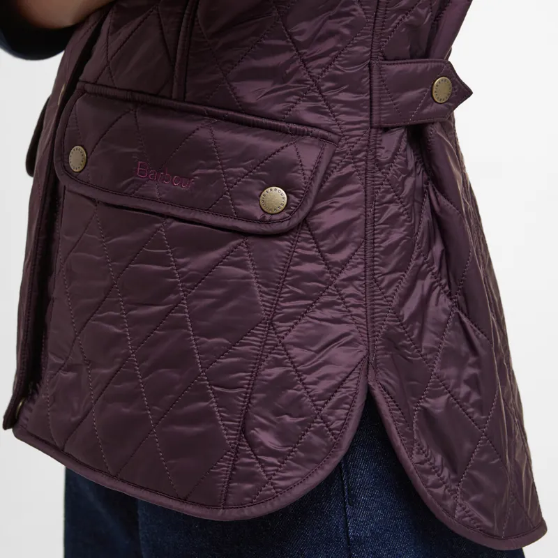 Barbour Ladies Wray Quilted Gilet - Cherry-5