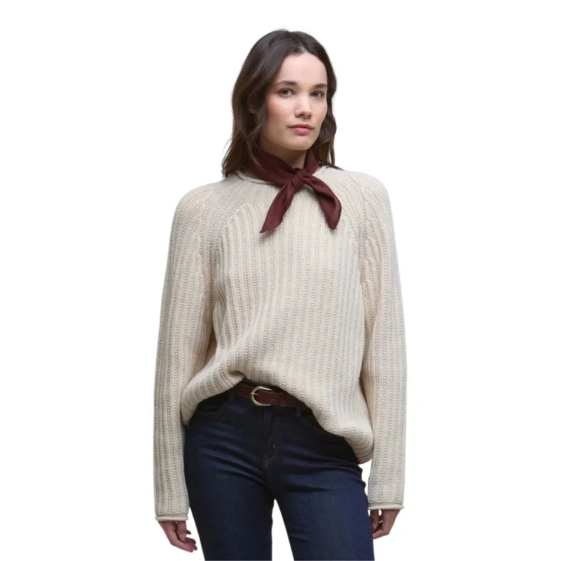 Barbour Ladies Bamburgh Knitted Jumper - Birch-1