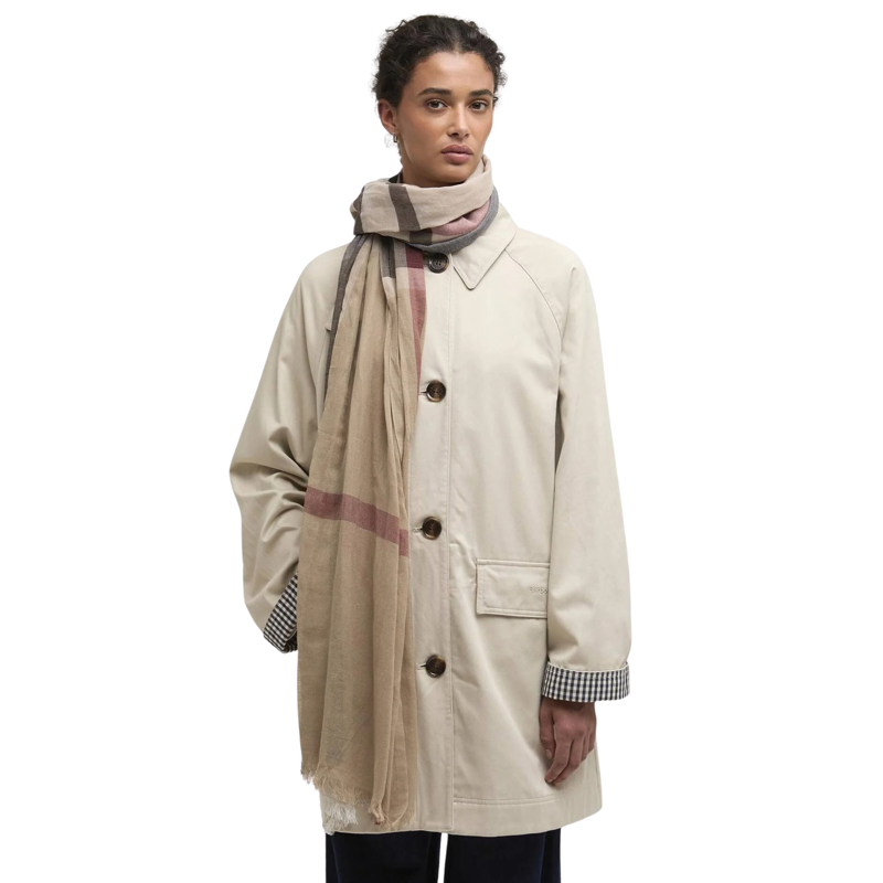 Barbour Esther Tartan Scarf - Rosewood-4