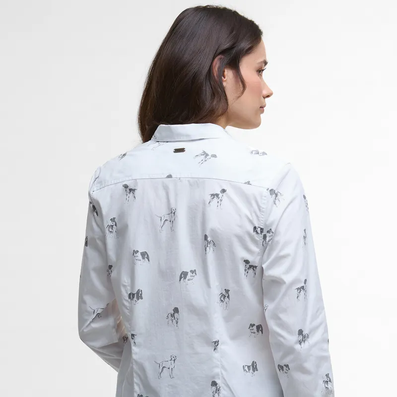 Barbour Ladies Brambles Shirt  - Dog Print-2
