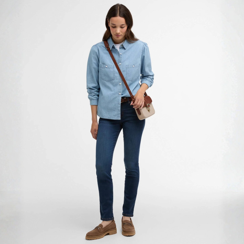 Barbour Ladies Zaria Shirt - Chambray-5