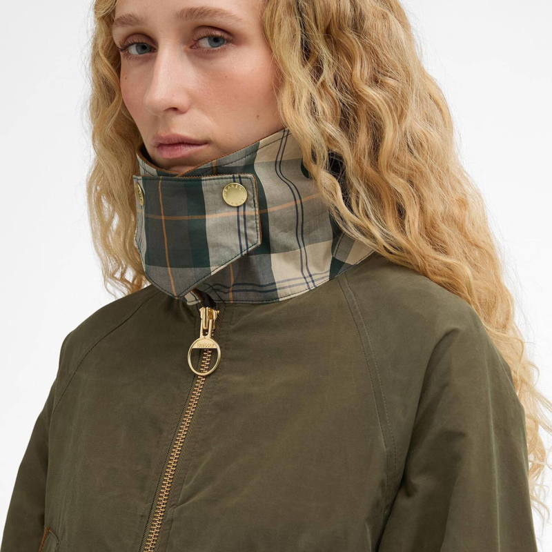 Barbour Ladies Icons Bedale Showerproof Jacket - Ivy Green/Ancient-4