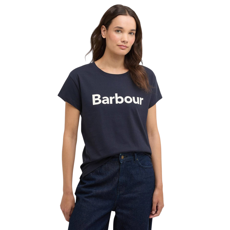 Barbour Ladies Hartland T-Shirt - Navy-1