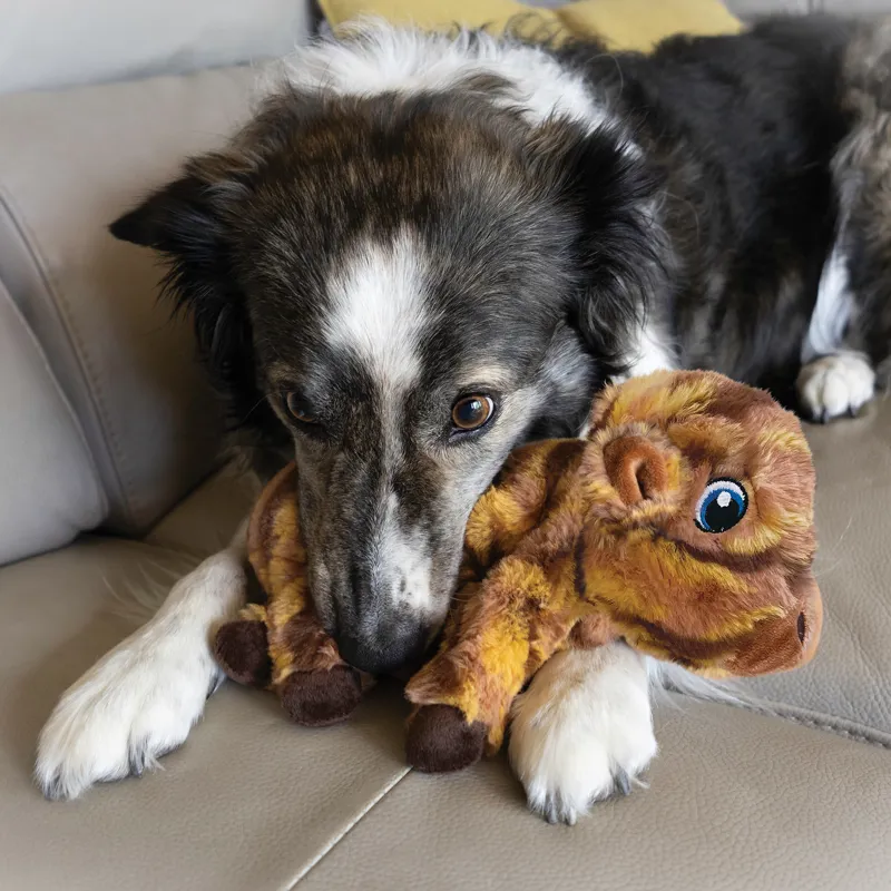 KONG Low Stuff Stripes Cow - Medium-2