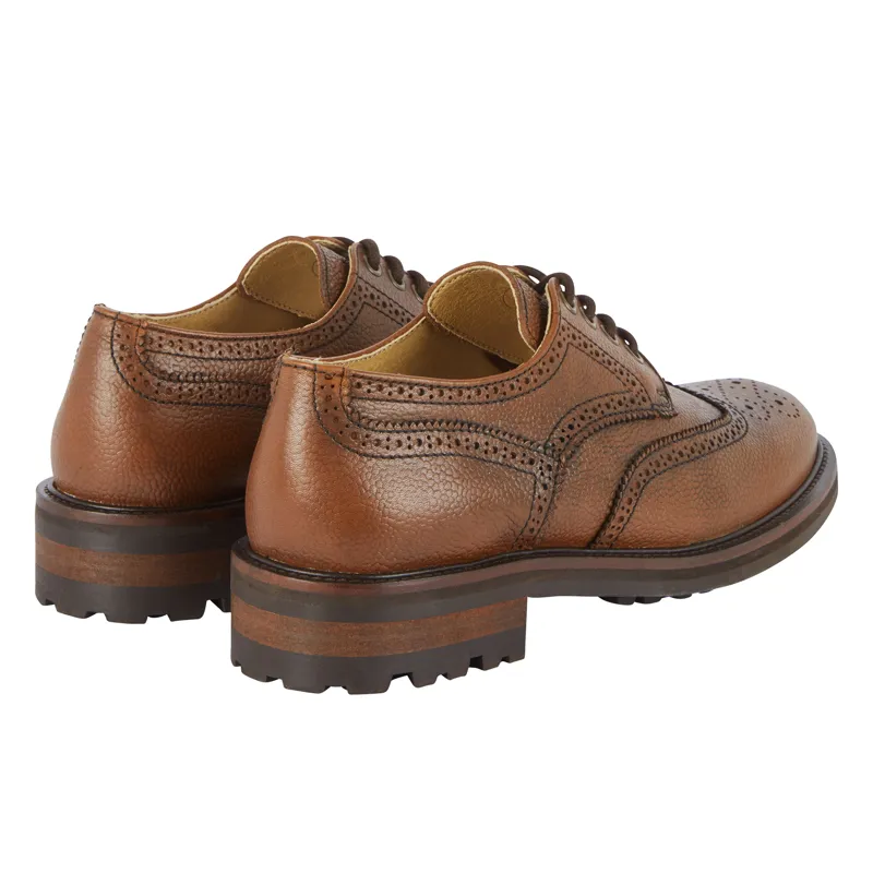 Le Chameau Normandy Cuir Brogue Shoe Marron