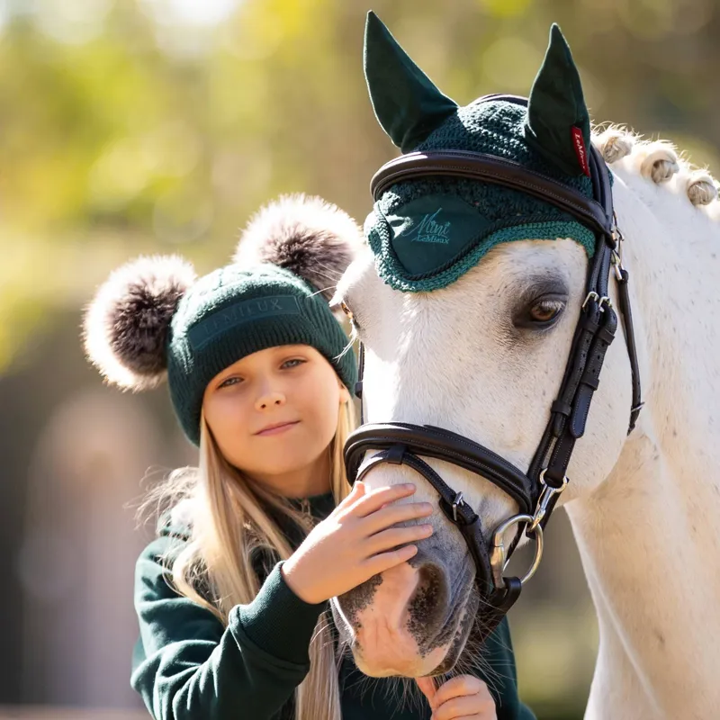 LeMieux Mini Double Pom Hat - Spruce-1