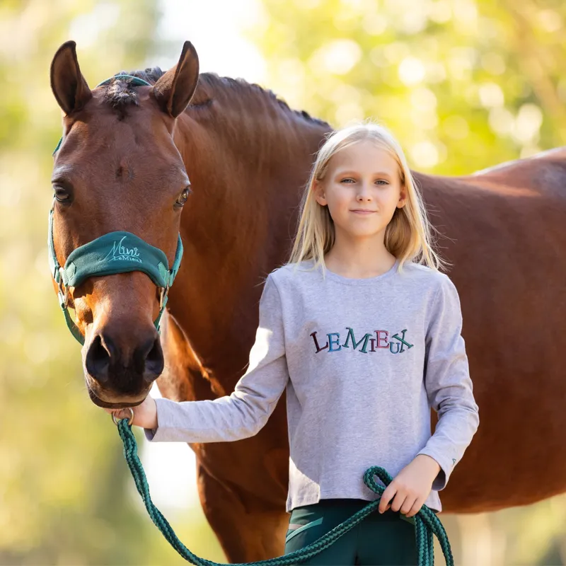 LeMieux Mini Jamie Long Sleeve Top - Grey-4