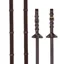 LeMieux Rubber Grip Continental Reins - Havana/Brass